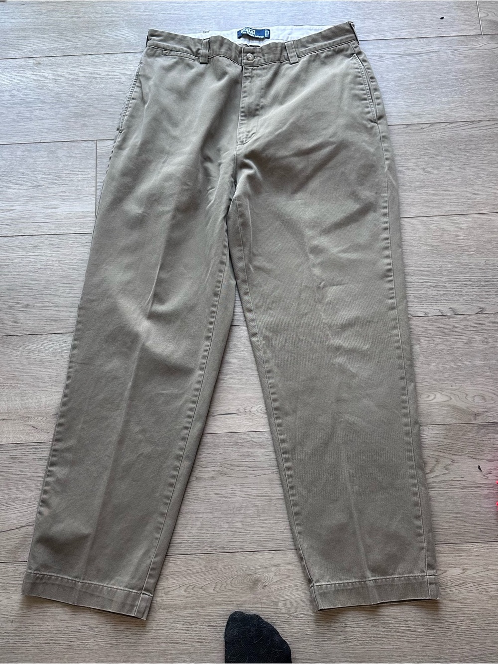 Vintage Polo by Ralph Lauren Khaki Chino Pants Men’s 36x32 Tan Cotton Classic